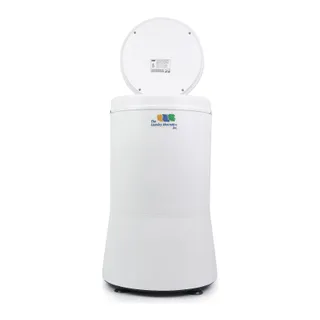 REVO Mini countertop spin dryer, white with lid open
