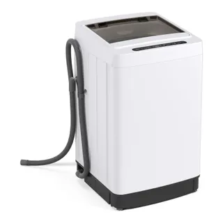 Giantex 1.5 cu ft portable washer, white with black base and drain hose